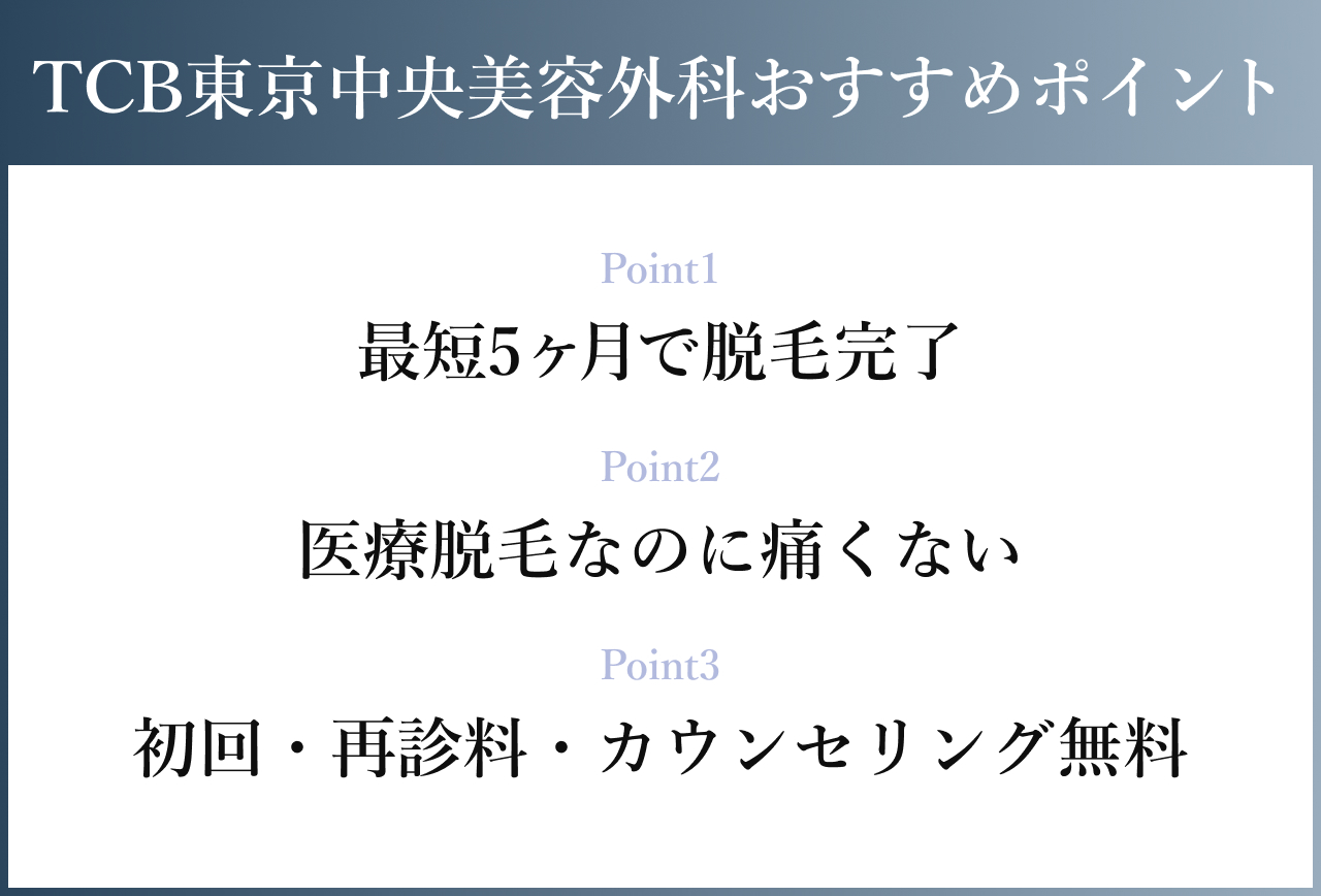 TCB東京中央美容外科おすすめポイント